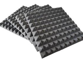 10 Placas Acústica Pirâmide 3,5cm Antichama (2,5m²)