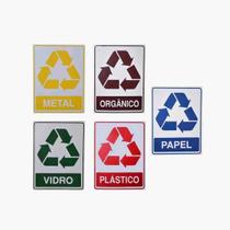 10 - Placas Adesiva para Sinalização Reciclável 10 unid.