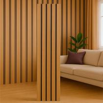 10 Placas Adesivas Painel Madeira Ripada 90x16 Montável MDF Freijó, Imbuia e Carvalho