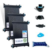 10 Placas Aquecedor Solar Piscinas 3M+ Conexao Fechamento + Graxa Para Manutenção - TS SOLAR