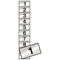 10 Placas de Alumínio Auto-Adesiva 5x2.5cm Numeral 1 a 10 - 100 CT - SINALIZE