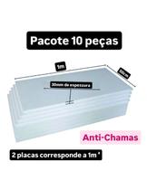 10 placas de isopor eps anti-chamas 30mm tamanho 100 x 50cm