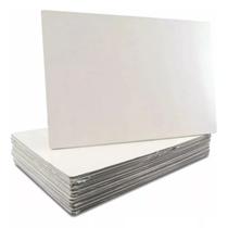 10 Placas de MDF Branco Sublimático A3 - 3mm 28,5x40Cm Resinado Extra Brilho - Dylis