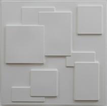 10 Placas de Revestimento 3D Madri PVC Alto Relevo 50x50cm - Rdecors