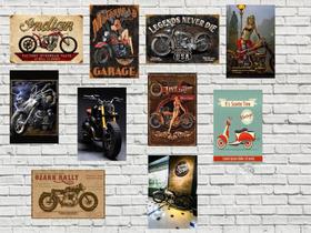 10 placas Decor Vintagê Retrô Motos
