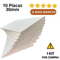 10 Placas Isopor Antichamas Espessura 30mm ( 3cm ) Tamanho 100x50x3cm - IsoPró Soluções em EPS