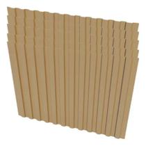 10 Placas Revestimento 3d 50x50 Ripado Marrom Promo 24h - Dos Hermanos