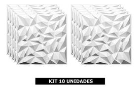 10 Placas Revestimento Branco Parede Roma 3d 50x50 Decoração Kit 10 Placas Revestimento Branco Parede Roma 3d 50x50 Decoração Kit