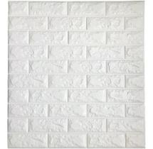 10 Placas Revestimento Branco Parede Tijolinho 3d 50x50 Decoração Kit 10 Placas Revestimento Branco Parede Tijolinho 3d 50x50 Decoração Kit