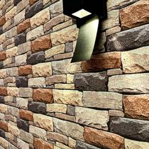 10 Placas Revestimento De Parede EPS Tijolinho Rústico Térmico 50cm - Lopes Decor