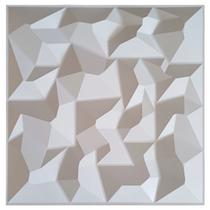 10 Placas Revestimento Parede Alto Relevo Painel 3d 50x50 (montanha branco) - MAS LAR