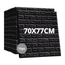 10 Placas Tijolinho 70x77cm Revestimento 3D Efeito Geométrico Auto colante