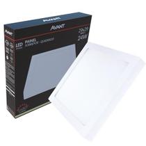 10 Plafon Painel Quadrado Sobrepor 24w Branco Neutro 4000k