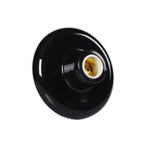 10 Plafon para Lampadas Soquete Bocal E27 Porcelana Anti Giro Preto PLF-100 Margirius