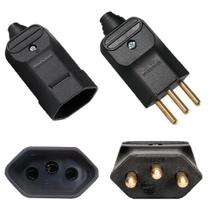 10 Plug Plugue Macho 10a + 10 Tomada Fêmea 3 Pinos 20a Preto Prensa Cabos Margirius 10 Plug Plugue Macho 10a + 10 Tomada Fêmea 3 Pinos 20a Preto Prensa Cabos Margirius