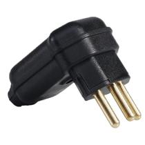 10 Plug Plugue Macho 3 Pinos 20a 90 Graus Prensa Cabos Preto 10 Plug Plugue Macho 3 Pinos 20a 90 Graus Prensa Cabos Preto