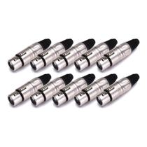 10 Plugs XLR F Cabo Fêmea Santo Angelo 10 Plugs XLR F Cabo Fêmea Santo Angelo