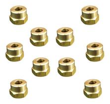 10 Porcas Ar Condicionado Para Flange 1/4 Latão
