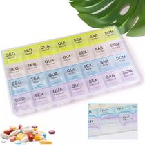 10 Porta Comprimidos Pílulas Organizador Remédios Suplemento