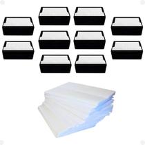 10 Porta Guardanapo Deitado Preto + 2 Mil Unidades De Papel