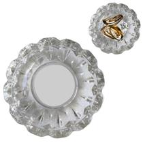 10 Porta Jóias Redondo de Vidro Cristal Luxo Multiuso 12cm