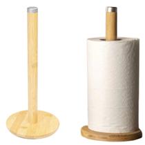 10 Porta Rolo Papel Toalha Bambu Cozinha Suporte de Mesa 10 Porta Rolo Papel Toalha Bambu Cozinha Suporte de Mesa