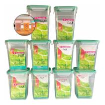 10 Pote Hermético Para Mantimentos Trava Freshy Sanremo 1,4 L 10 Pote Hermético Para Mantimentos Trava Freshy Sanremo 1,4 L