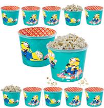 10 Potes de Pipoca Minions 2.1L Festa Infantil Lembrançinha 10 Potes de Pipoca Minions 2.1L Festa Infantil Lembrançinha