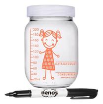 10 Potes De Vidro Armazenar Leite Materno, Graduação 200Ml 10 Potes De Vidro Armazenar Leite Materno, Graduação 200Ml