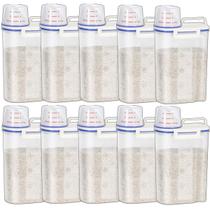 10 Potes Hermético Armazenamento Copo Medidor Multiuso 2l 10 Potes Hermético Armazenamento Copo Medidor Multiuso 2l