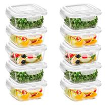10 Potes Herméticos Vidro Quadrado Freezer Microondas 800ml 10 Potes Herméticos Vidro Quadrado Freezer Microondas 800ml