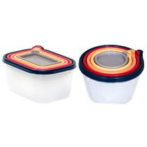 10 potes plático com tampa mantimentos comida Vasilha marmita tapoer tapuer tupperware plasútil