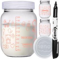 10 Potes Vidro Armazenar Leite Materno, Papinha (267.BABY-R)