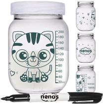 10 Potes Vidro Armazenar Leite Materno, Papinha (267.GATO)