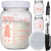 10 Potes Vidro Armazenar Leite Materno, Papinha (267.MENINA)
