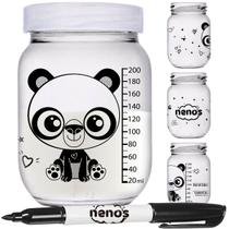 10 Potes Vidro Armazenar Leite Materno, Papinha (267.PANDA)