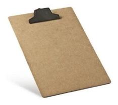 10 Prancheta Mdf Madeira Oficio A4 Portátil Garra Plast 5031