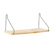 10 Prateleiras Madeira com Alça Metal Nicho Decoração 34cm 10 Prateleiras Madeira com Alça Metal Nicho Decoração 34cm