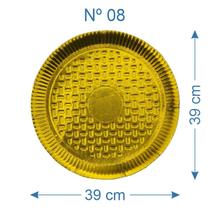 10 Prato de Bolo Salgado Laminado Dourado Nº8