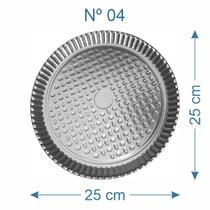 10 Prato de Bolo Salgado Laminado Prateado Nº4