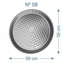 10 Prato de Bolo Salgado Laminado Prateado Nº8