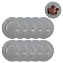 10 Pratos em Melamina Sobremesa Para Buffet Restaurante 20cm 10 Pratos em Melamina Sobremesa Para Buffet Restaurante 20cm