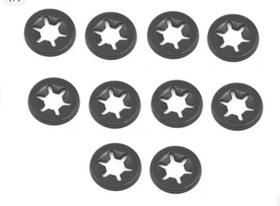 10 Presilha De Metal Aruela Dentada M4 X 12mm Emblema