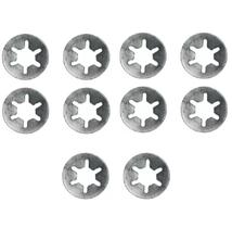 10 Presilha De Metal Aruela Dentada M6 X 14mm Trava Eixo