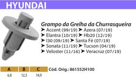 10 Presilha Grampo da Grelha da Churrasqueira - Hyundai HB20 I30 Santa Fe Accent Tucson Azera - P59 10 Presilha Grampo da Grelha da Churrasqueira - Hyundai HB20 I30 Santa Fe Accent Tucson Azera - P59