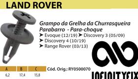 10 Presilha Grampo da Grelha da Churrasqueira Parabarro Parachoque Evoque Range Rover Discovery P190 - PLASTCAR