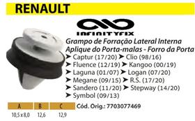10 Presilha Grampo do Forro da Porta Aplique do Porta-Malas Renault Clio Kangoo Logan Sandero - P275