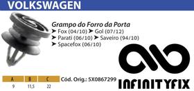10 Presilha Grampo do Forro da Porta - VW Volswagen Fox - Gol - Parati - Saveiro - Spacefox - P136 10 Presilha Grampo do Forro da Porta - VW Volswagen Fox - Gol - Parati - Saveiro - Spacefox - P136