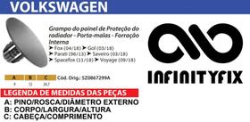 10 Presilha Grampo do Painel Proteção do Radiador Porta-Malas Forração Interna Fox Gol Voyage P283