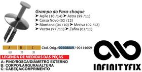 10 Presilha Grampo do Para-Choque - GM Chevrolet Agile Astra Corsa Novo Meriva Vectra Montana - P237 10 Presilha Grampo do Para-Choque - GM Chevrolet Agile Astra Corsa Novo Meriva Vectra Montana - P237